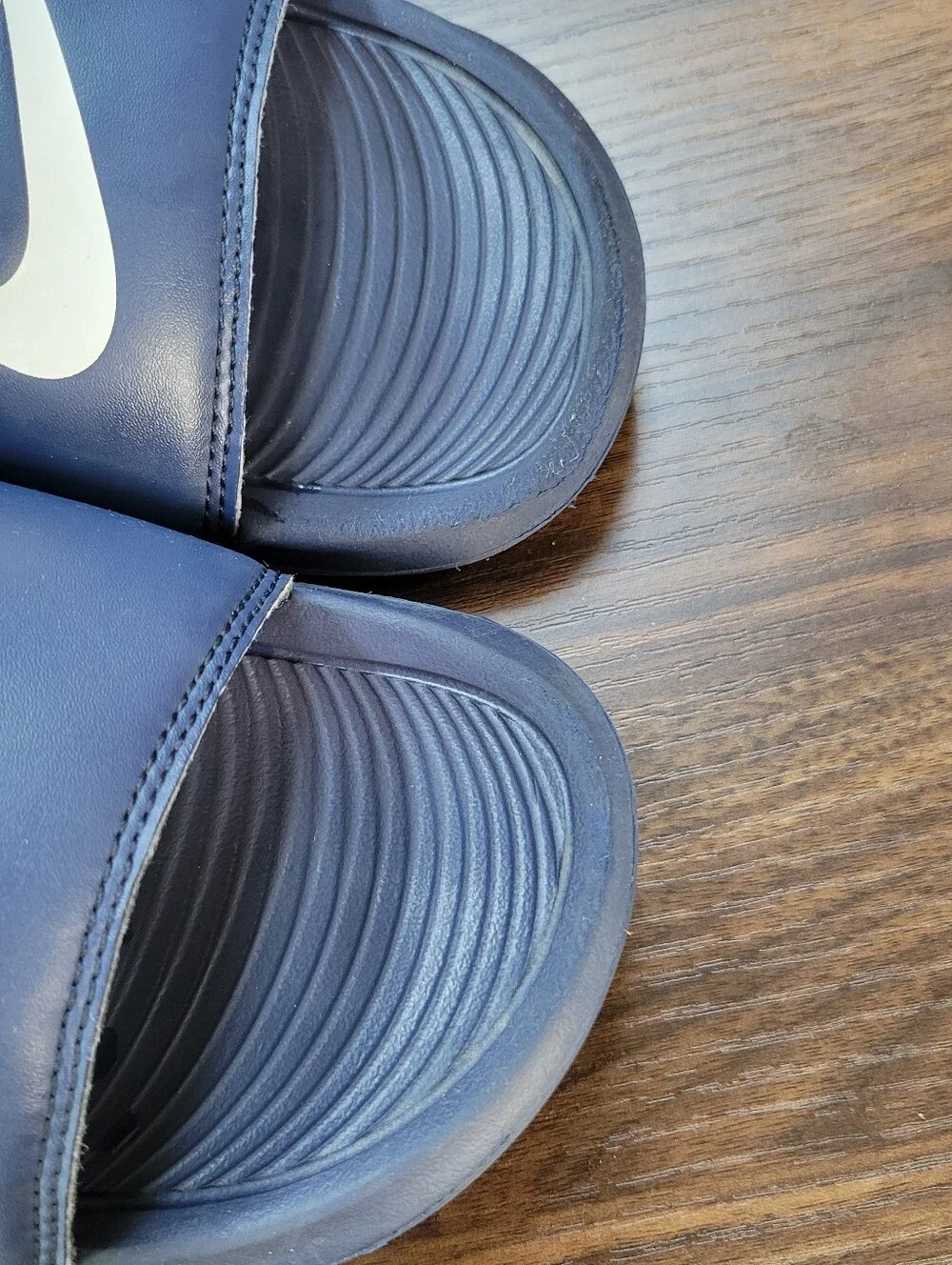 Nike Victori One Navy Slides Mens Size 9 Comfort Gym Casual Slip On Athleisure